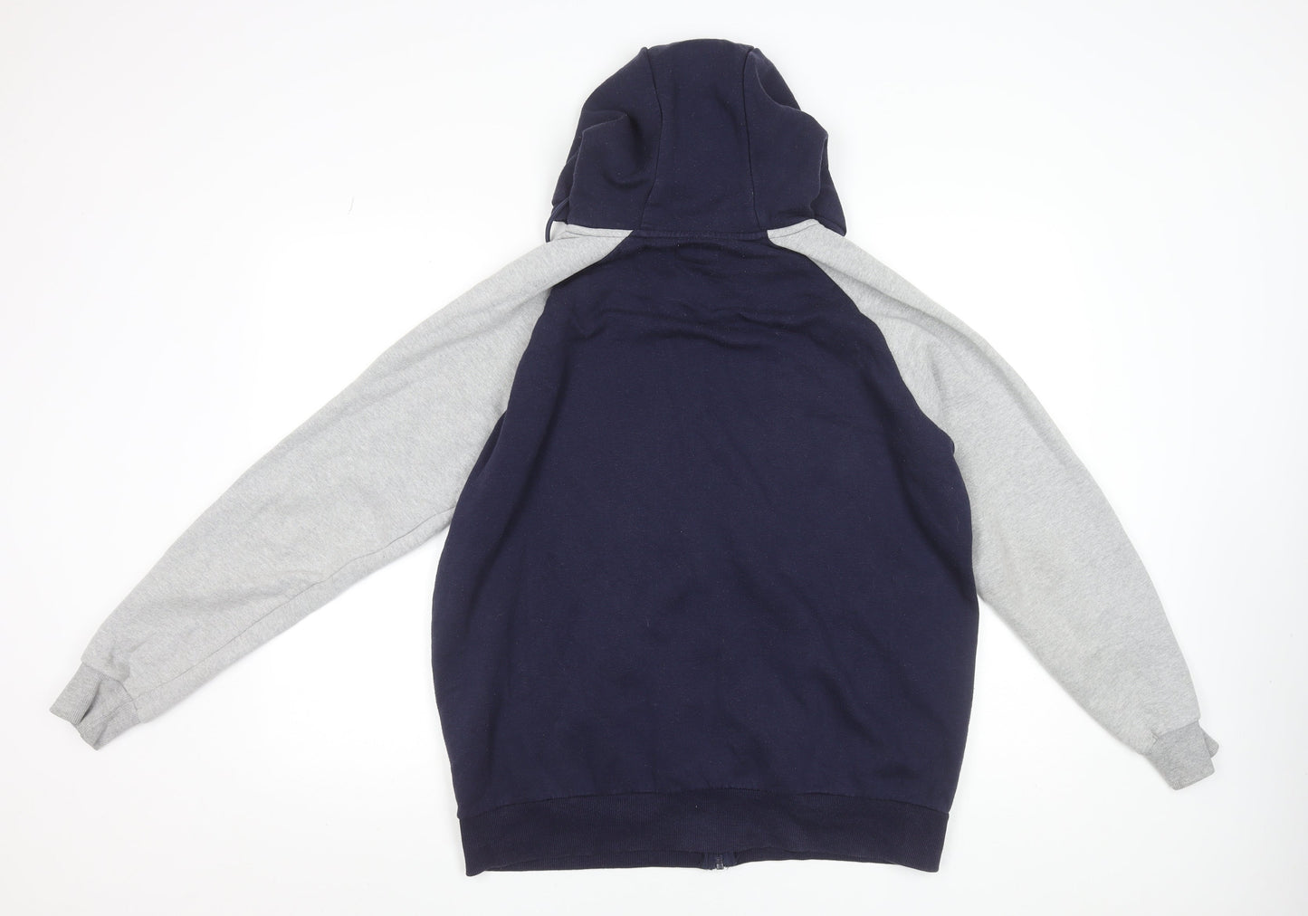 Henleys Men's Blue & Grey Full Zip Hooded Active Jacket Size L