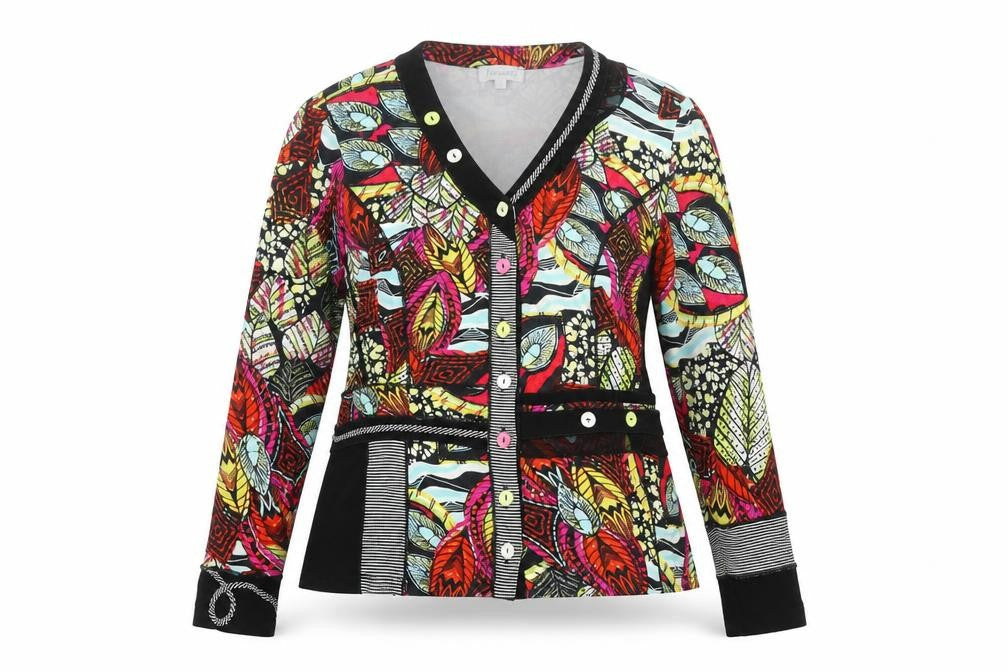 Pauporté Women’s Multicoloured Viscose Button-Up Long Sleeve Top S