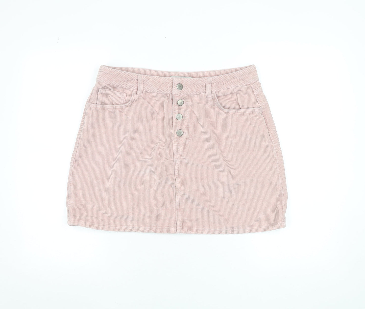 Denim Co. Women Pink Corduroy A-Line Skirt Size 16