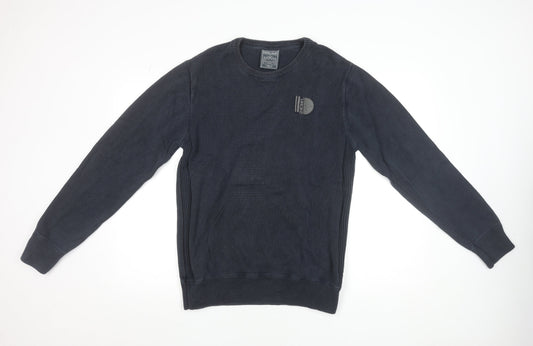 Diesel Men's Black Cotton Crew Neck Pullover Jumper XL