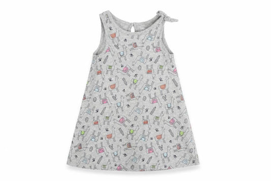 Baby Gap Girls Grey Animal Print A-Line Sleeveless Dress 3 Years