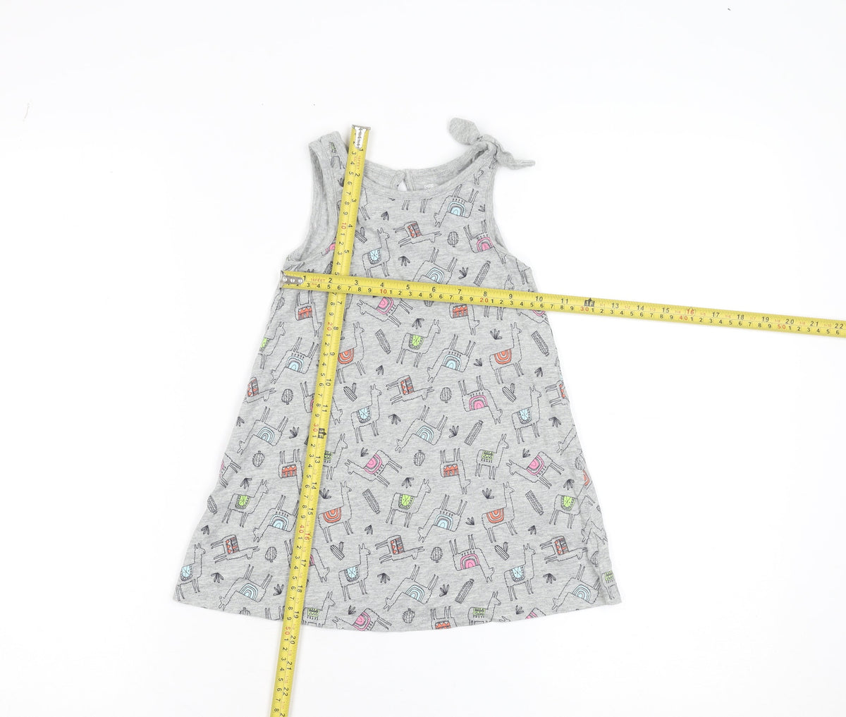 Baby Gap Girls Grey Animal Print A-Line Sleeveless Dress 3 Years