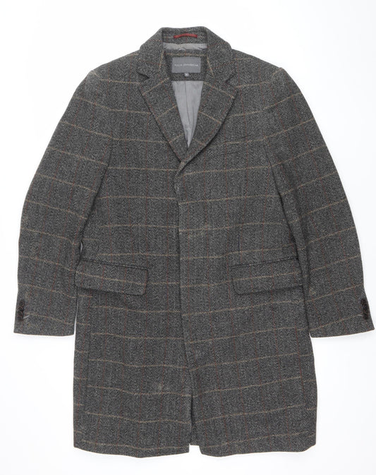 Rocha John Rocha Men's Grey Checked Wool Blend Blazer Jacket M