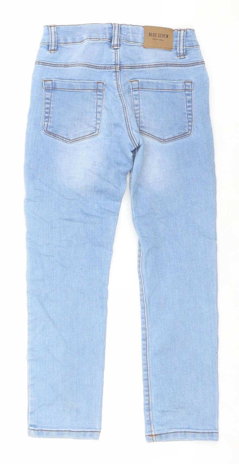 Blue Seven Girls Light Blue Skinny Jeans 6 Years Star Sequin Denim