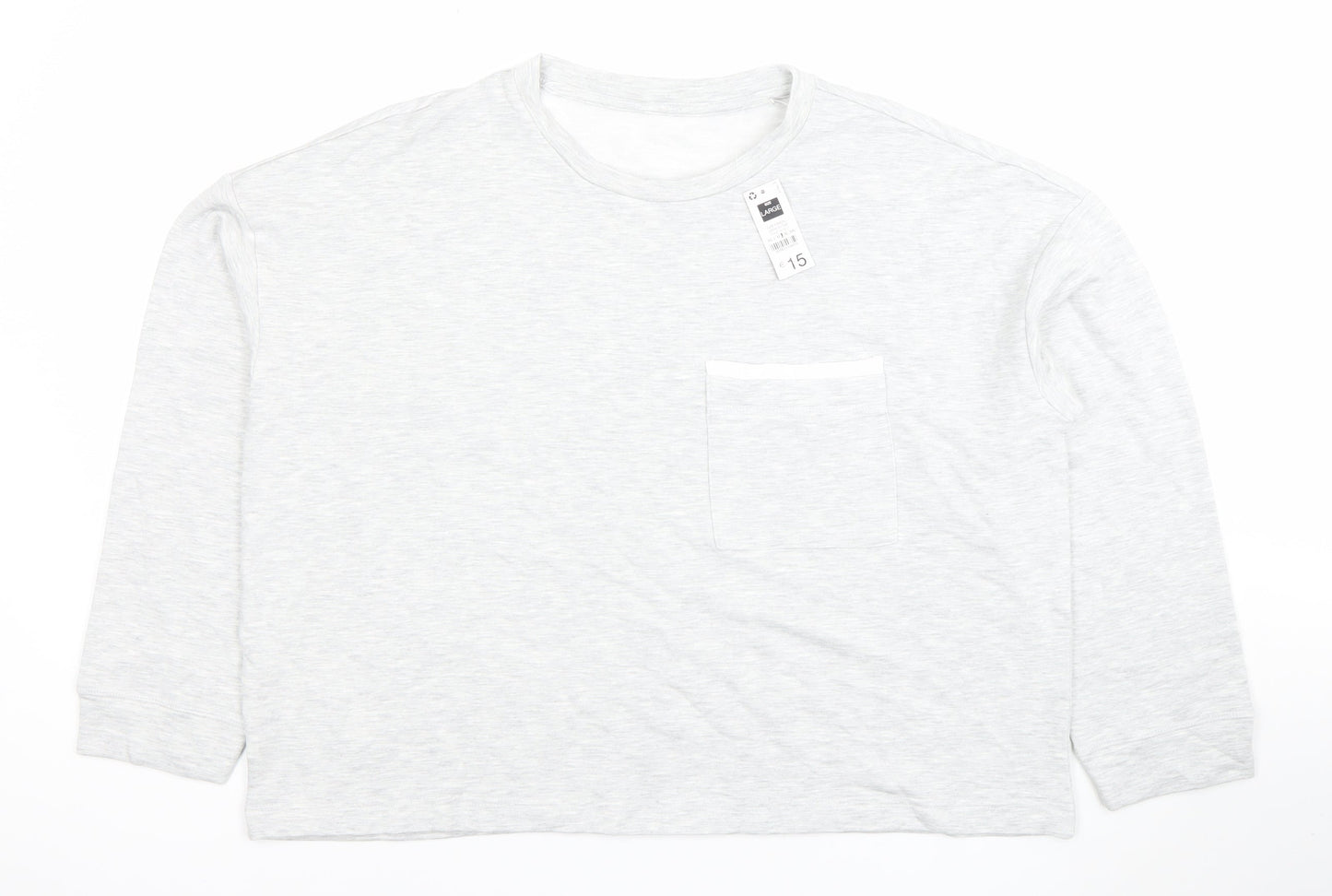 Dunnes Stores Women’s Grey Long Sleeve Basic Jersey T-Shirt Size 16