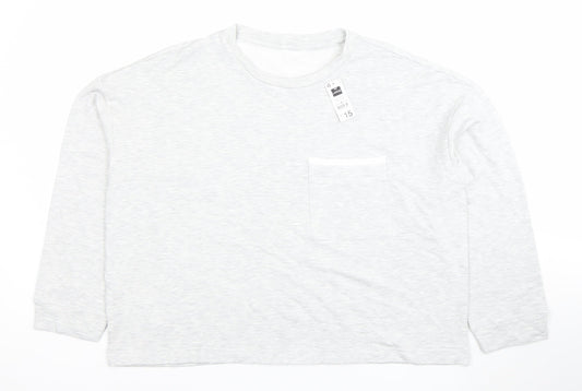 Dunnes Stores Women’s Grey Long Sleeve Basic Jersey T-Shirt Size 16