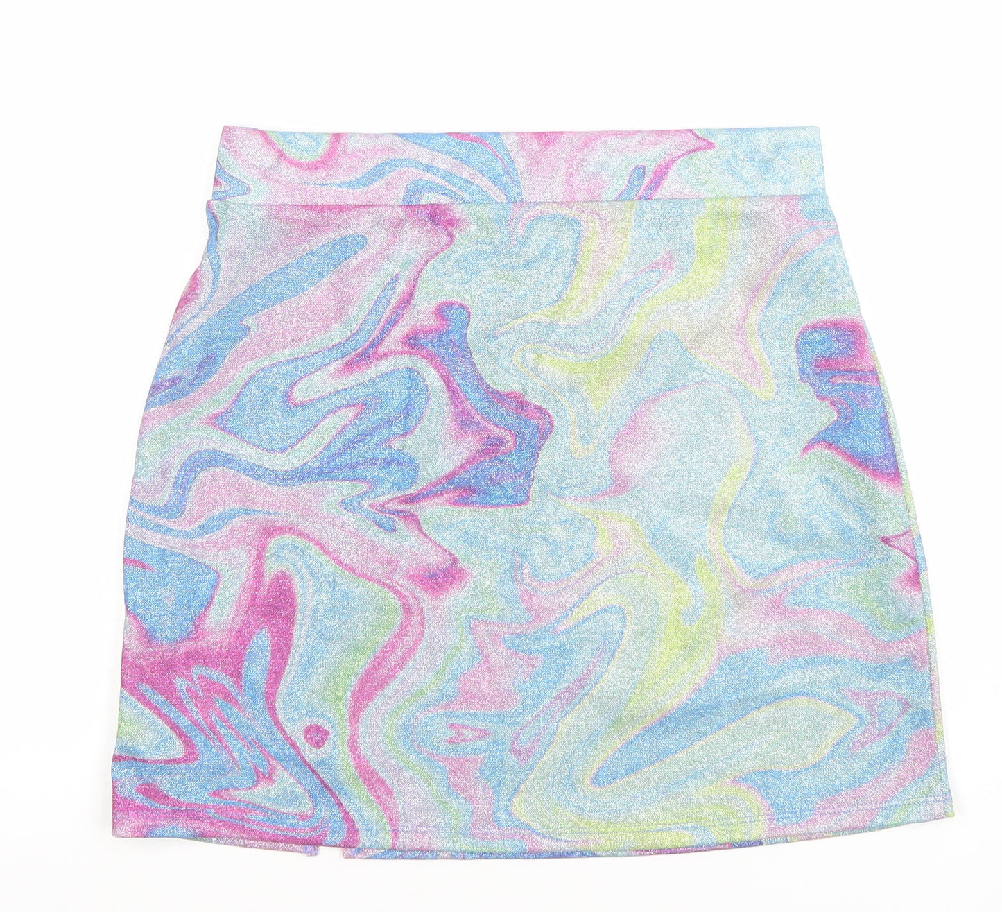 Primark Women’s Multicoloured Glitter Short Skirt S Stretch Polyester Festival