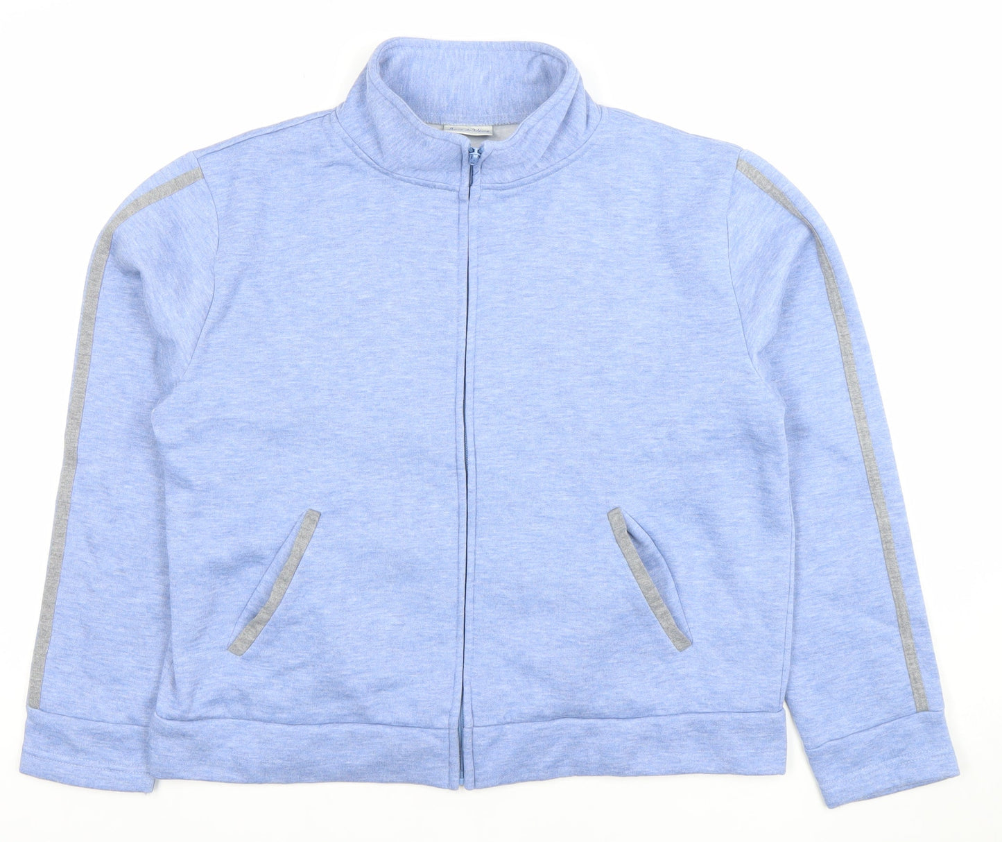 Joie de Vivre Women Blue Full Zip Sweatshirt Size 16-18 Polyester Blend