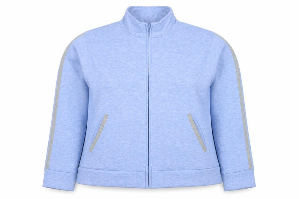 Joie de Vivre Women Blue Full Zip Sweatshirt Size 16-18 Polyester Blend