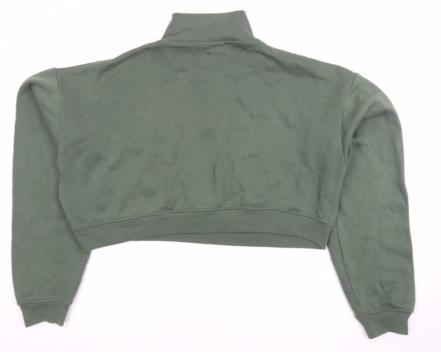 PrettyLittleThing Women’s Green 1/2 Zip Pullover Sweatshirt Size M