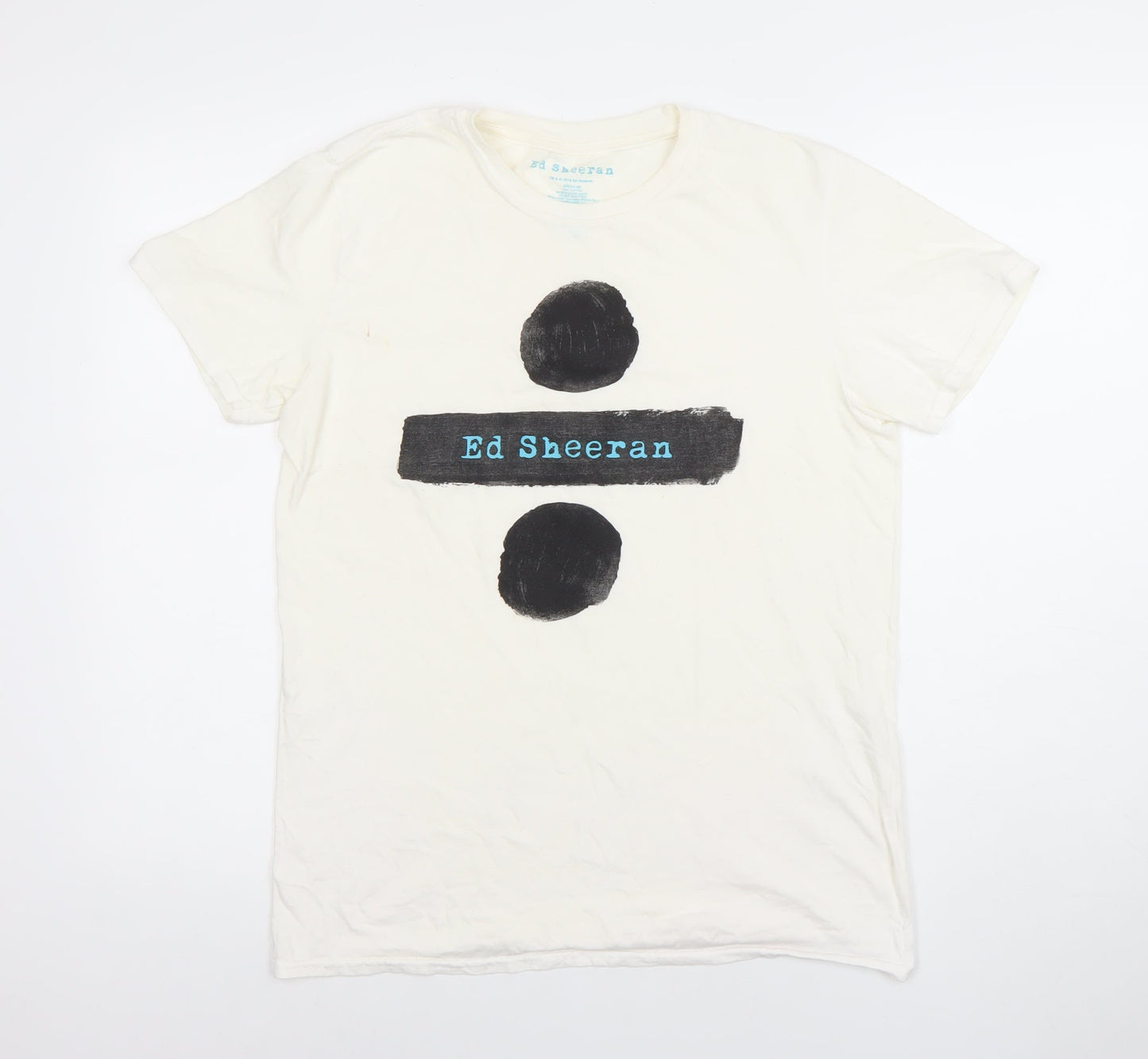 Ed Sheeran Women's White Medium Cotton Concert T-Shirt