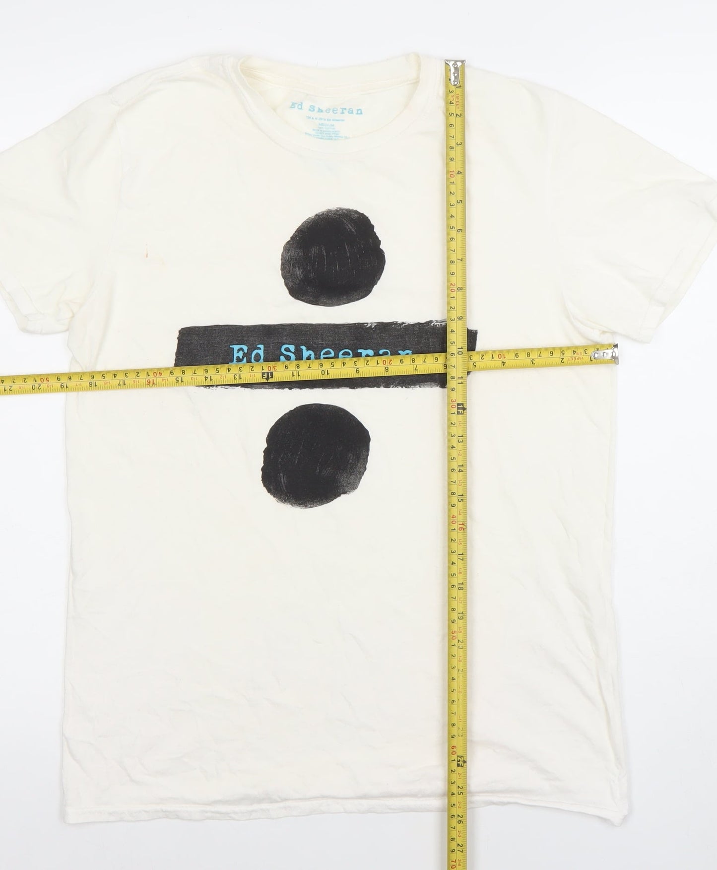 Ed Sheeran Women's White Medium Cotton Concert T-Shirt