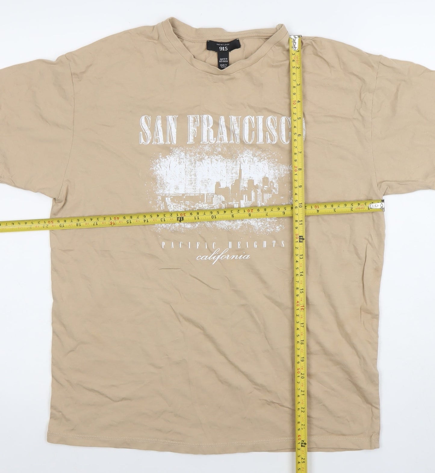 New Look Boys Beige San Francisco Graphic T-Shirt Age 12-13 Years