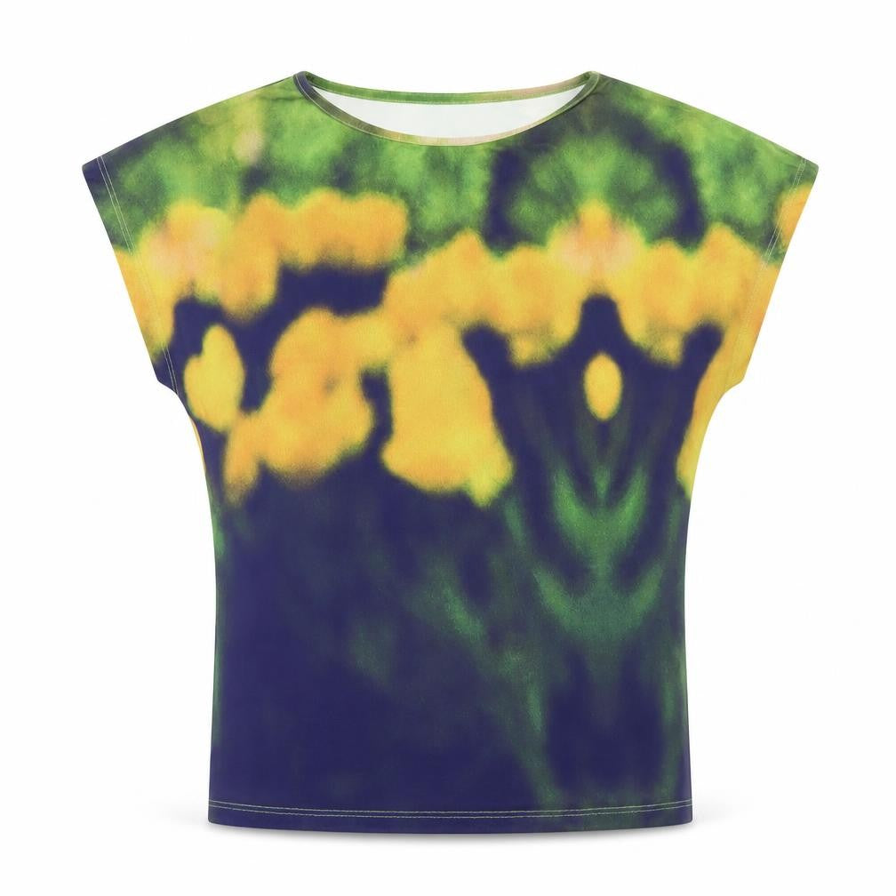 Topshop Women’s Multicoloured Floral Slim Fit T-Shirt Size S