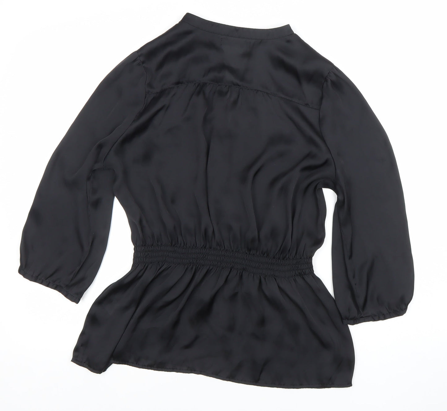 Atmosphere Womens Black V-Neck Tunic Blouse Size 14