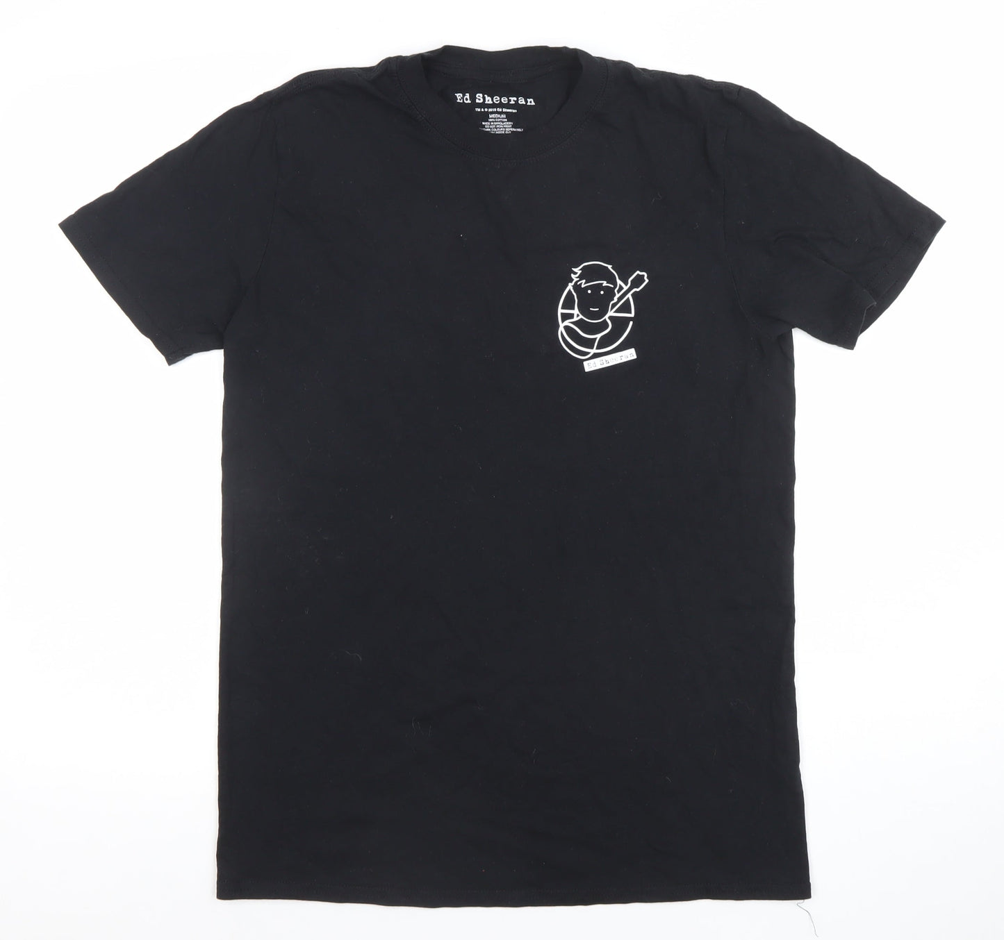 Ed Sheeran Men's Black Medium Graphic Band T-Shirt 2018 Cotton Crew Neck