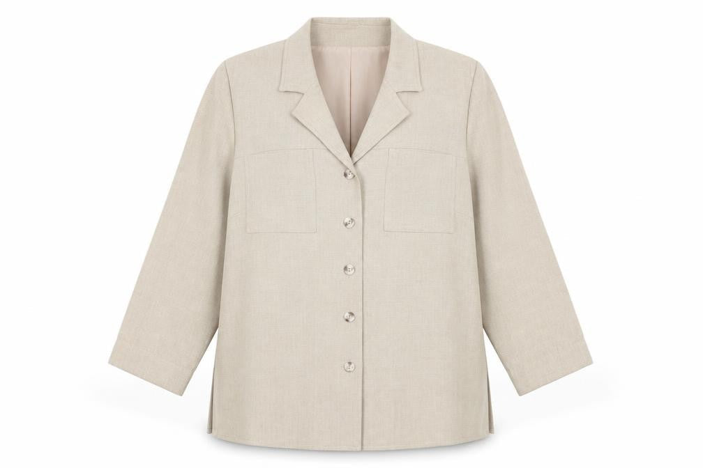 The Pearl Collection Women’s Beige Size 16 Single-Breasted Jacket