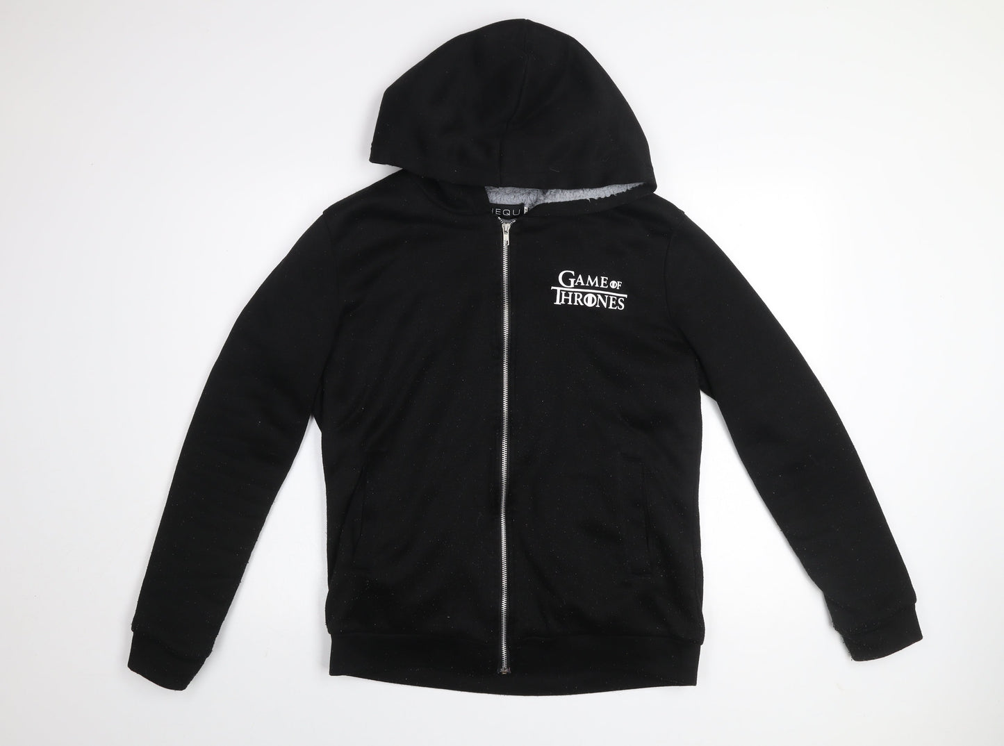 HEQU Men's Black Game of Thrones Hooded Zip Track Jacket Size M