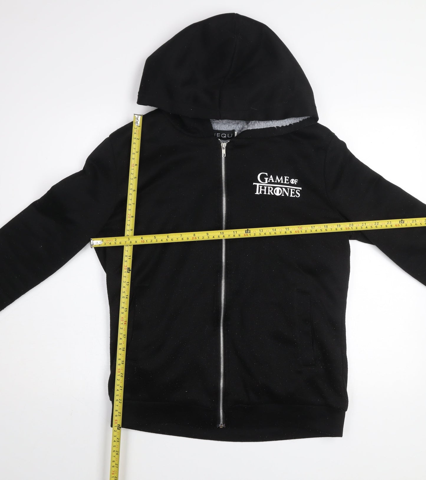 HEQU Men's Black Game of Thrones Hooded Zip Track Jacket Size M