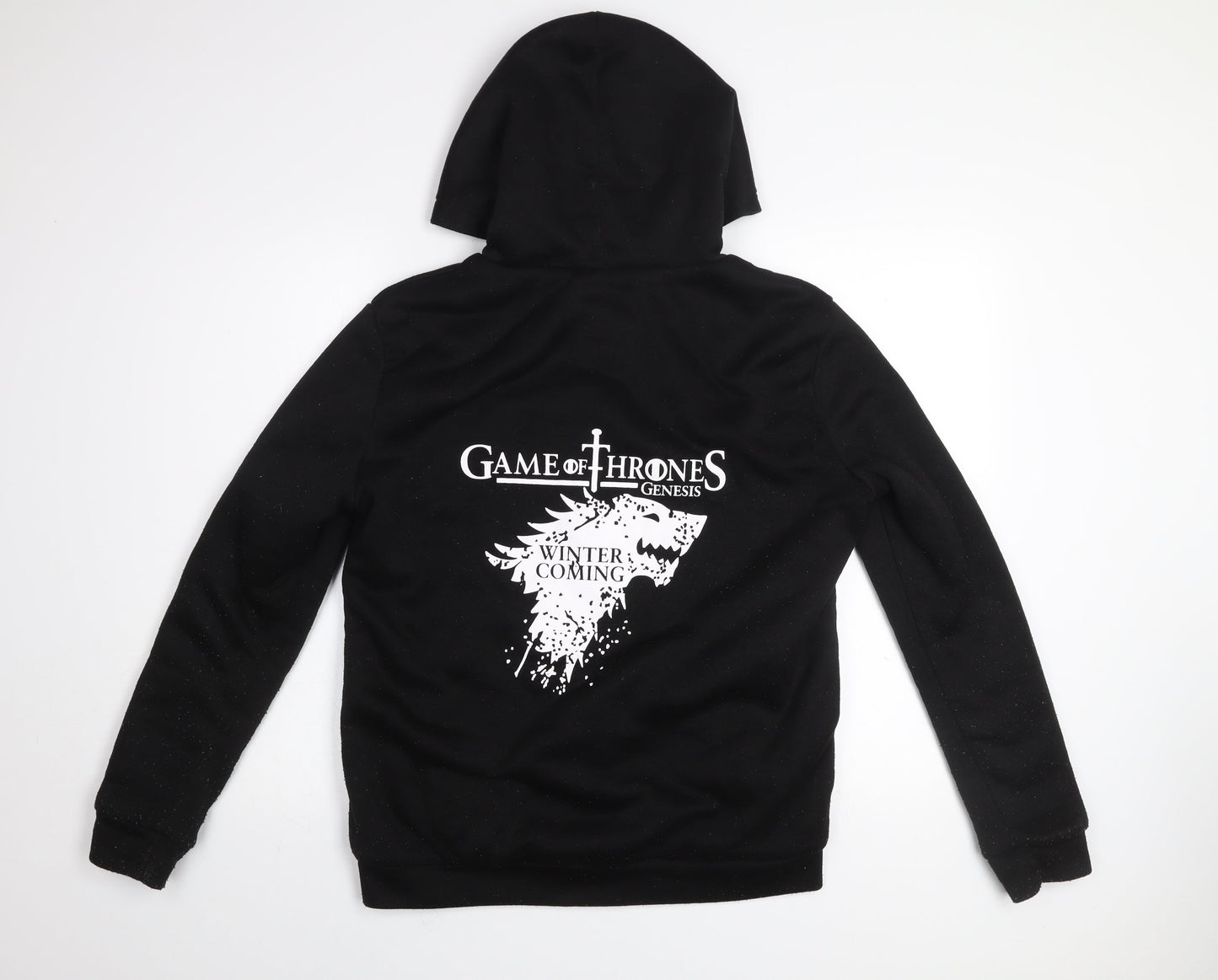 HEQU Men's Black Game of Thrones Hooded Zip Track Jacket Size M