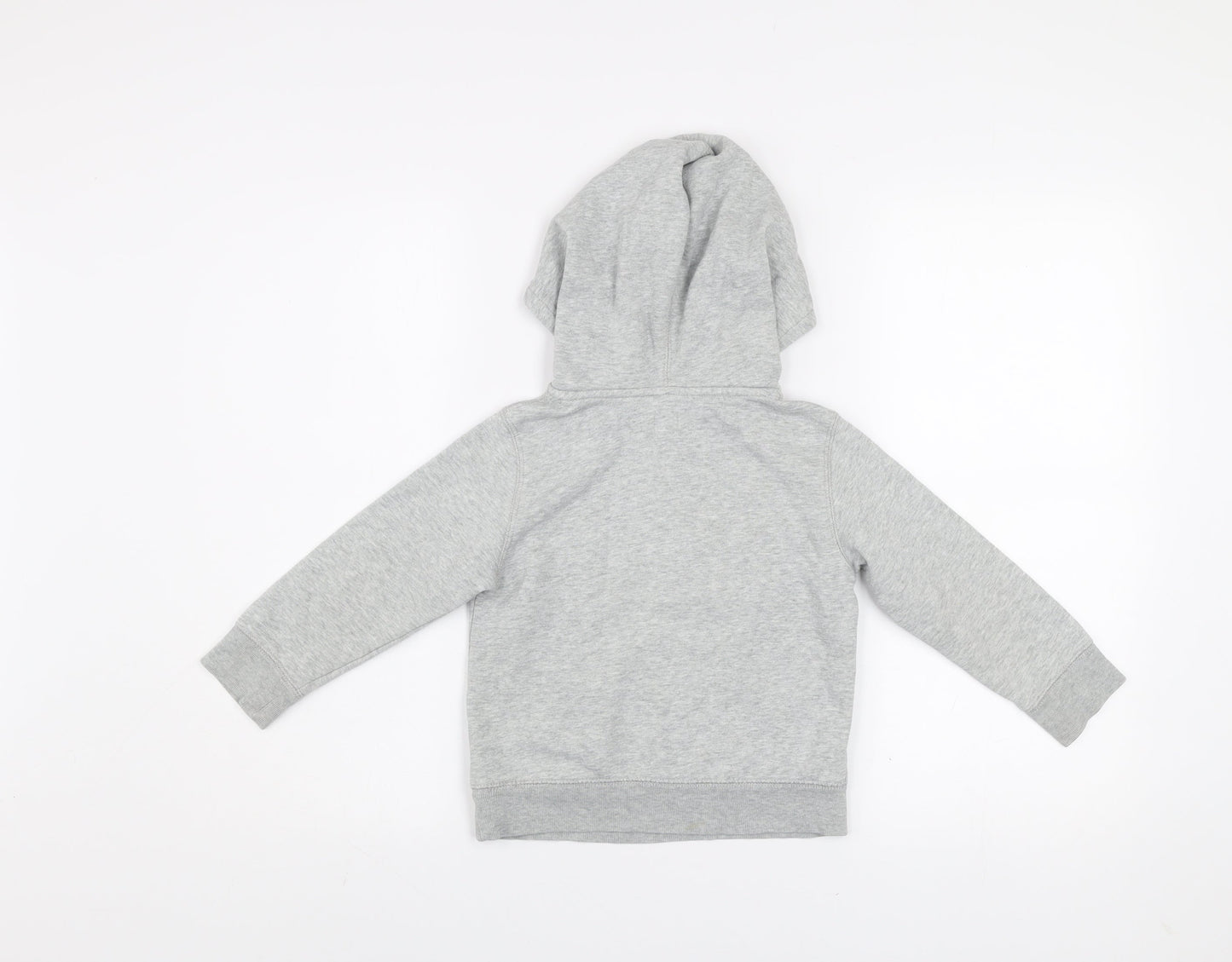 GAP Boys Grey Pullover Hoodie 4 Years Cotton Blend Logo Sweatshirt