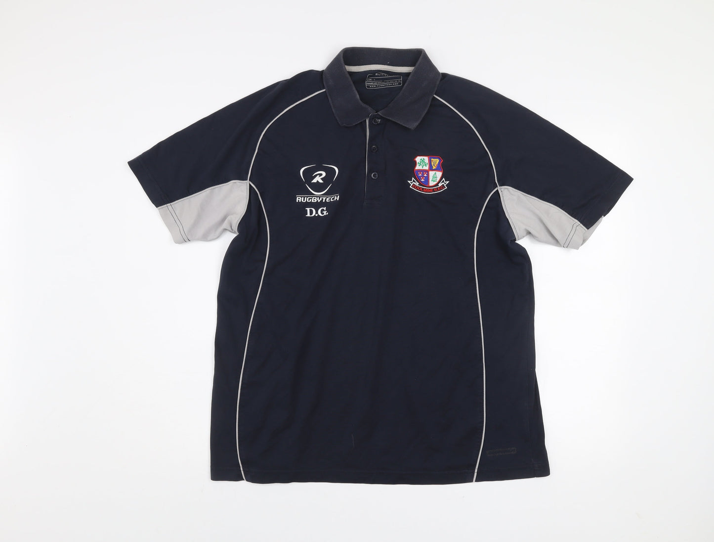 Rugbytech Men's Blue Polo Shirt L Sports Team Karmann Volkswagen