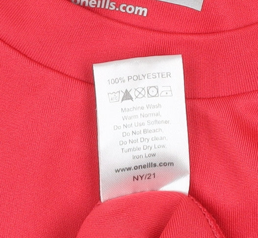 O'Neills Boys Red Short Sleeve Sports T-Shirt 10-11 Years Lightweight Activewear