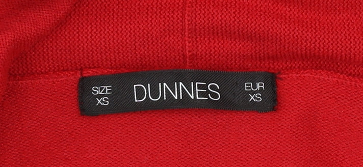 Dunnes Women’s Red XS Open Front Long Sleeve Cardigan