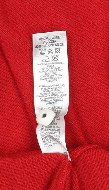 Dunnes Women’s Red XS Open Front Long Sleeve Cardigan