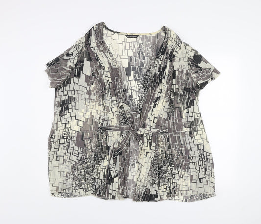 Marks and Spencer Autograph Women’s Multicoloured Geometric Wrap Blouse Size 28