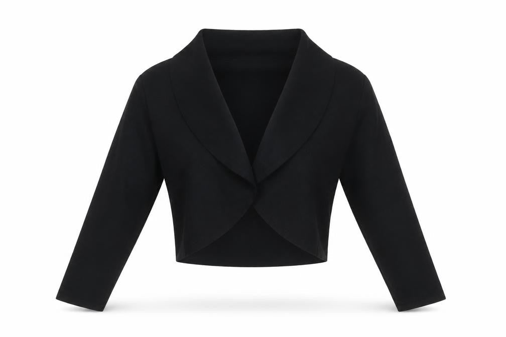 Gallery Women's Black V-Neck Open Knit Cardigan Size S