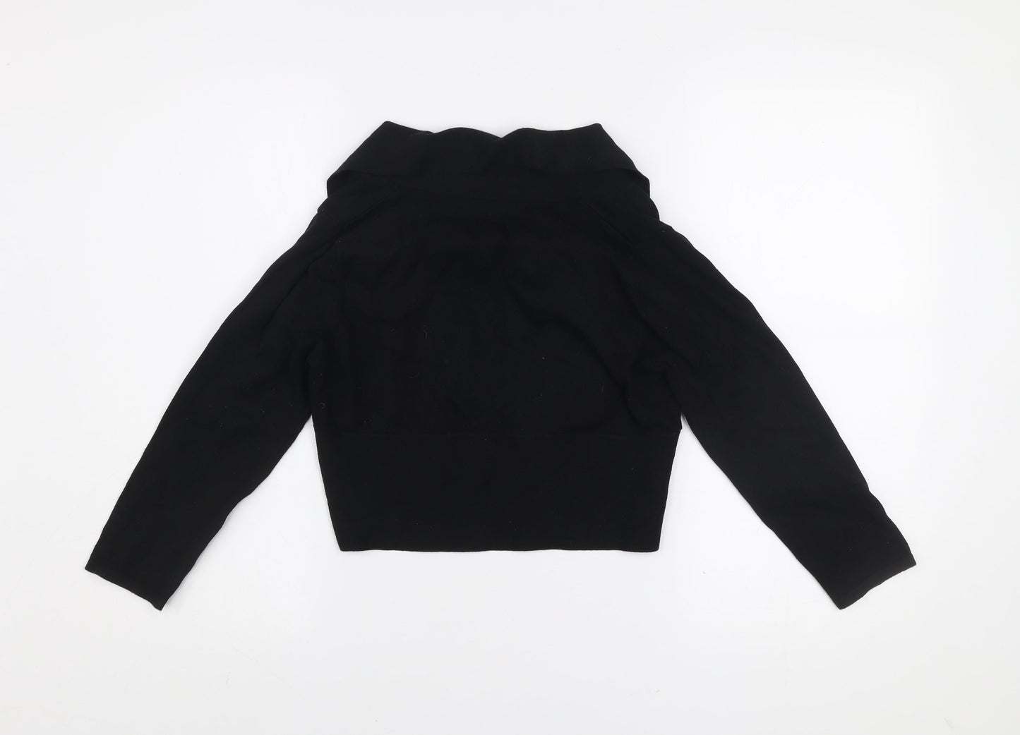 Gallery Women's Black V-Neck Open Knit Cardigan Size S