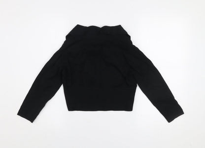 Gallery Women's Black V-Neck Open Knit Cardigan Size S