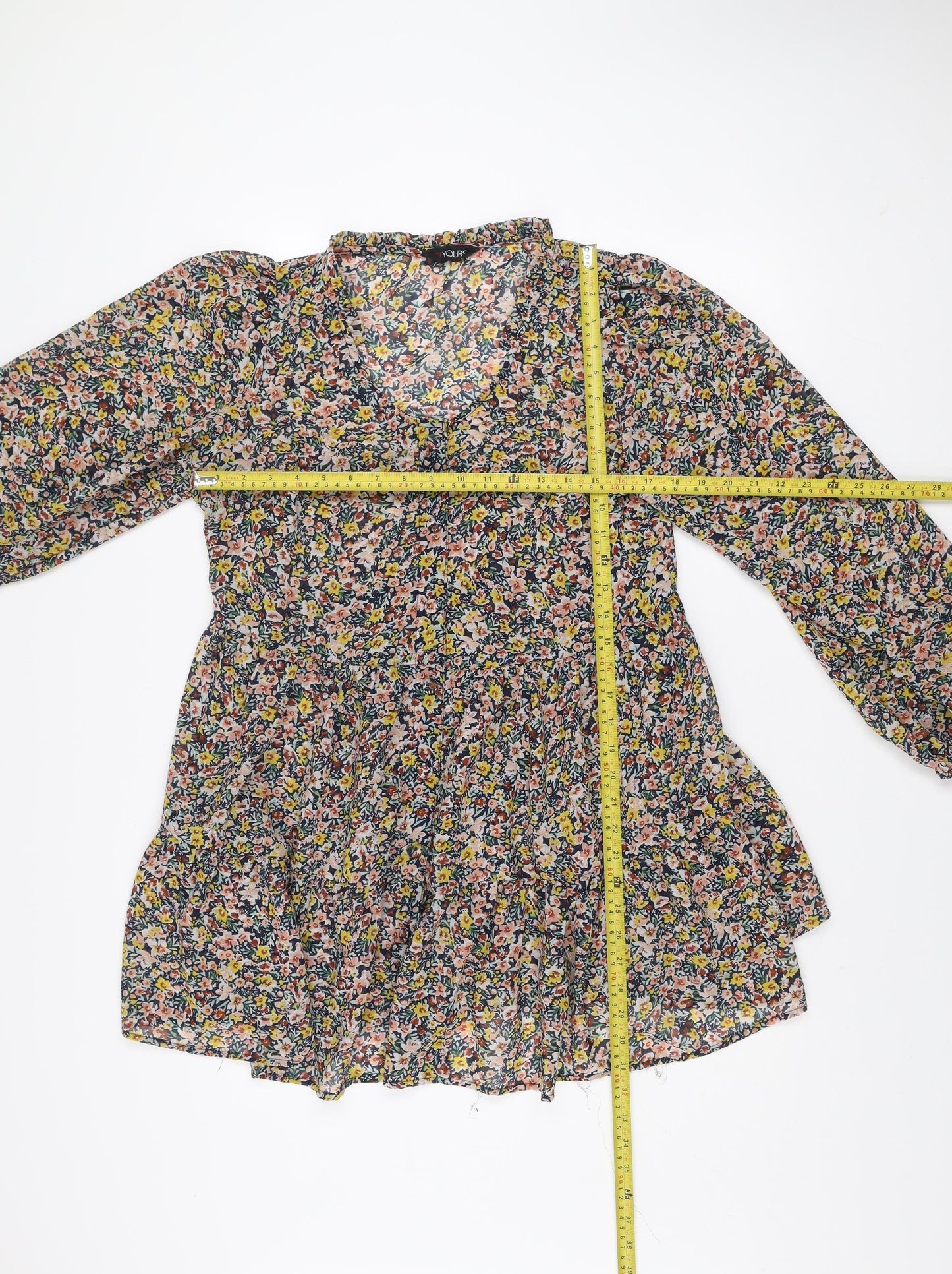 Yours Women's Multicoloured Floral Smock Dress Size 16