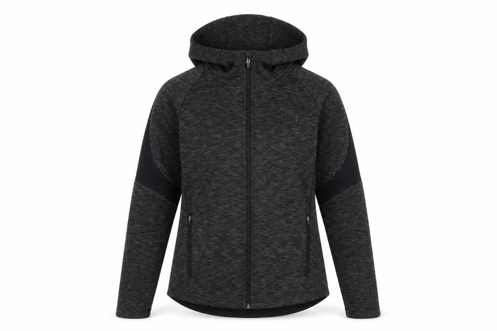 Puma Womens Grey Small Hooded Full Zip Activewear Track Jacket