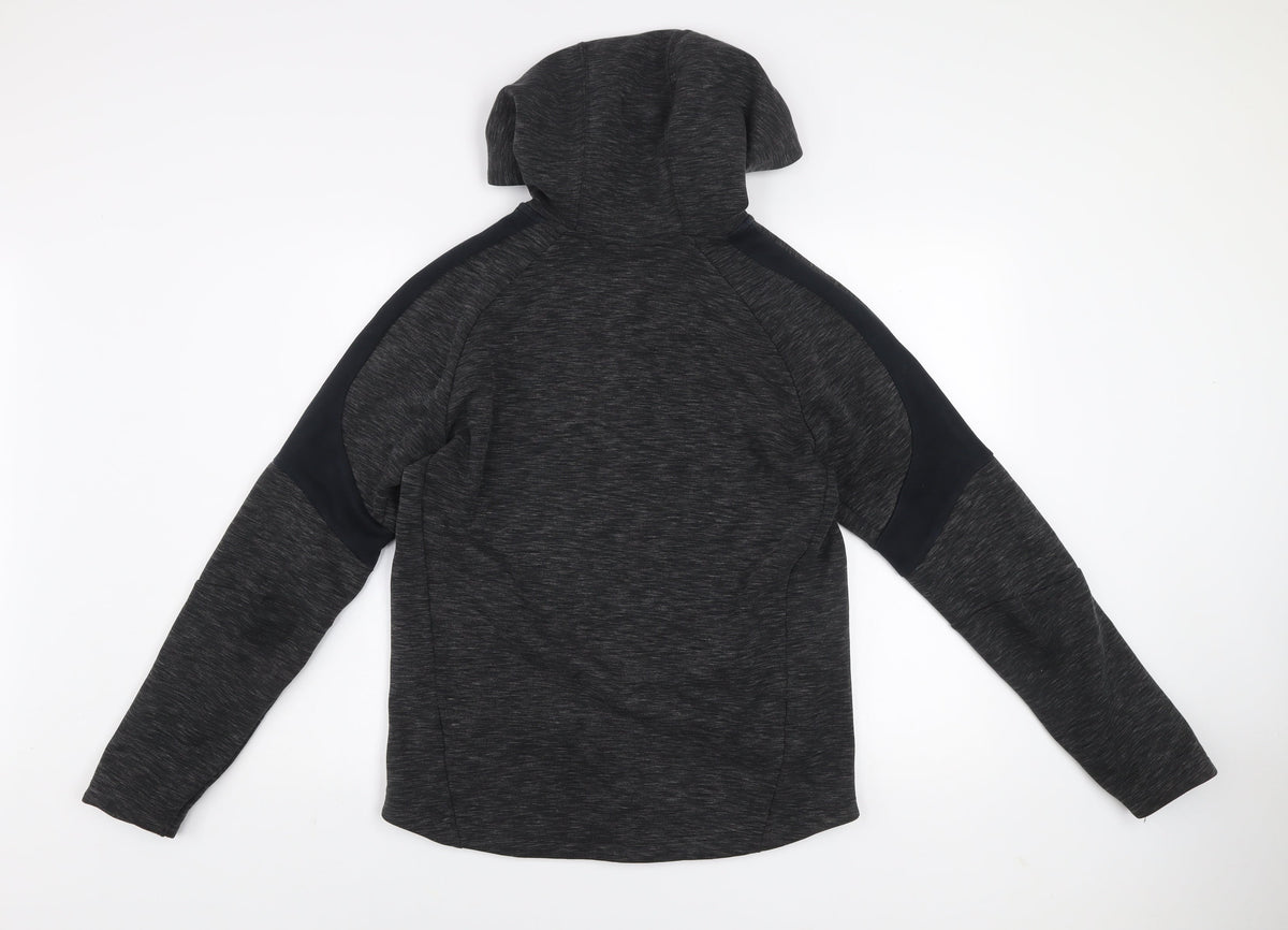 Puma Womens Grey Small Hooded Full Zip Activewear Track Jacket