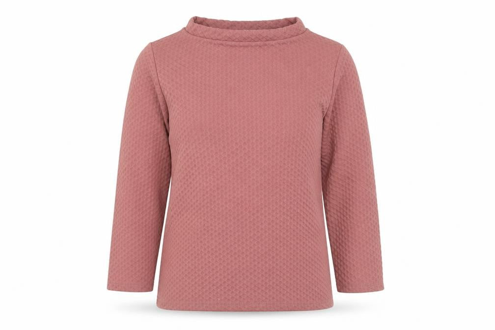 Gallery Womens Pink Textured Pullover Sweatshirt UK 12 Medium