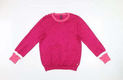 Rant & Rave Women's Pink Crew Neck Pullover Jumper Size 14