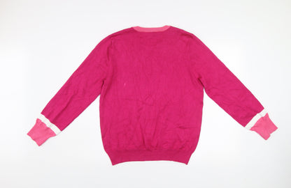Rant & Rave Women's Pink Crew Neck Pullover Jumper Size 14