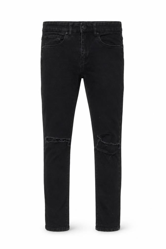 Very Man Black Skinny Fit Jeans Men’s Waist 28 Regular Distressed Denim