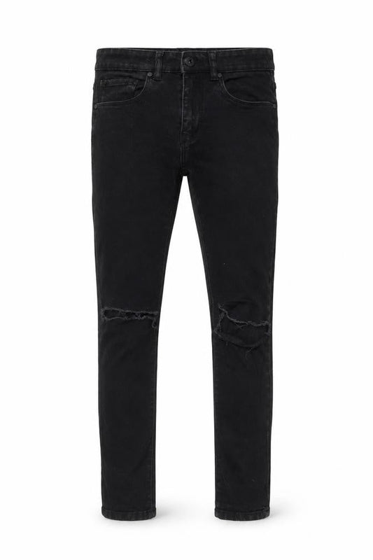 Very Man Black Skinny Fit Jeans Men’s Waist 28 Regular Distressed Denim