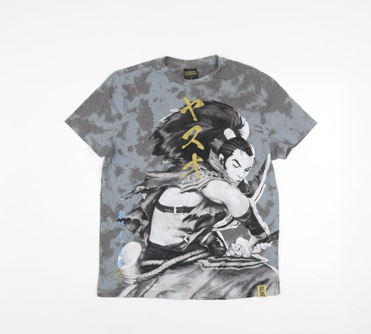 League of Legends Men’s Grey Yasuo Graphic T-Shirt Size M
