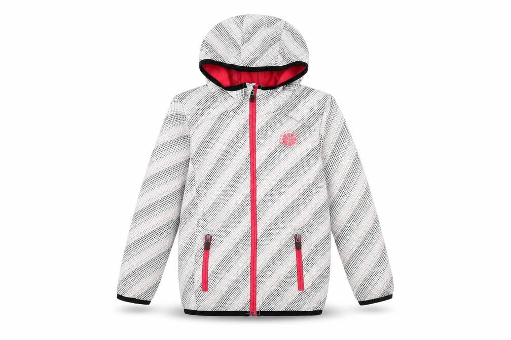 Crivit Girls Grey Hooded Puffer Jacket 7 Years Fleece Lined Outdoor Zip