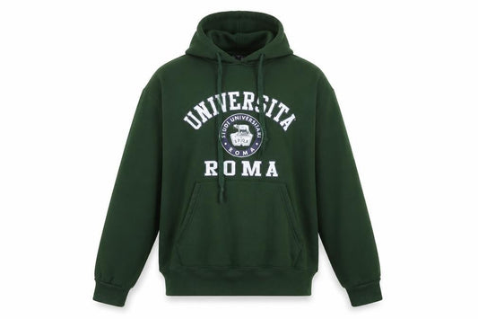 CHIP Men's Green Universita Roma Pullover Hoodie L Regular Fit