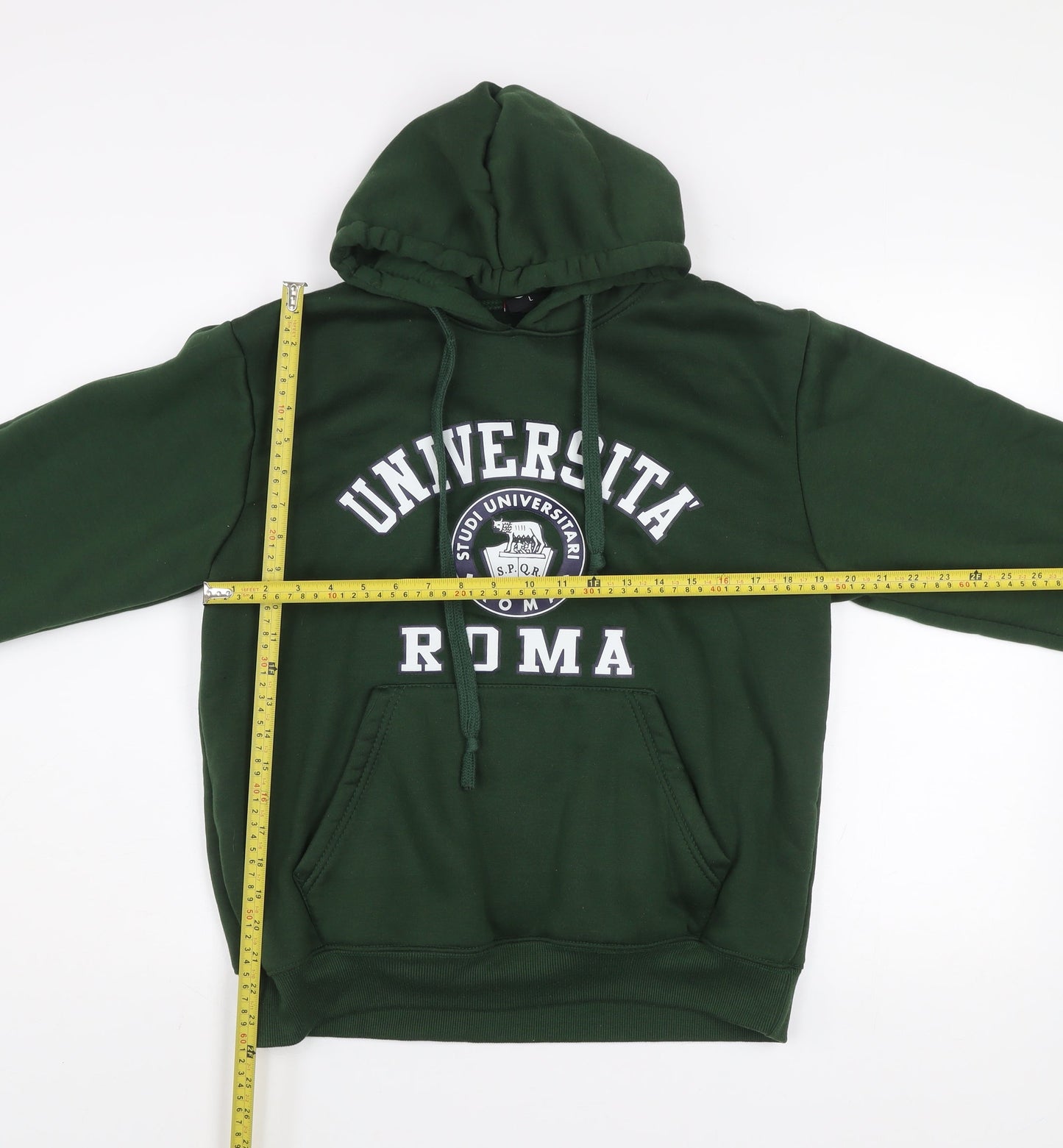 CHIP Men's Green Universita Roma Pullover Hoodie L Regular Fit
