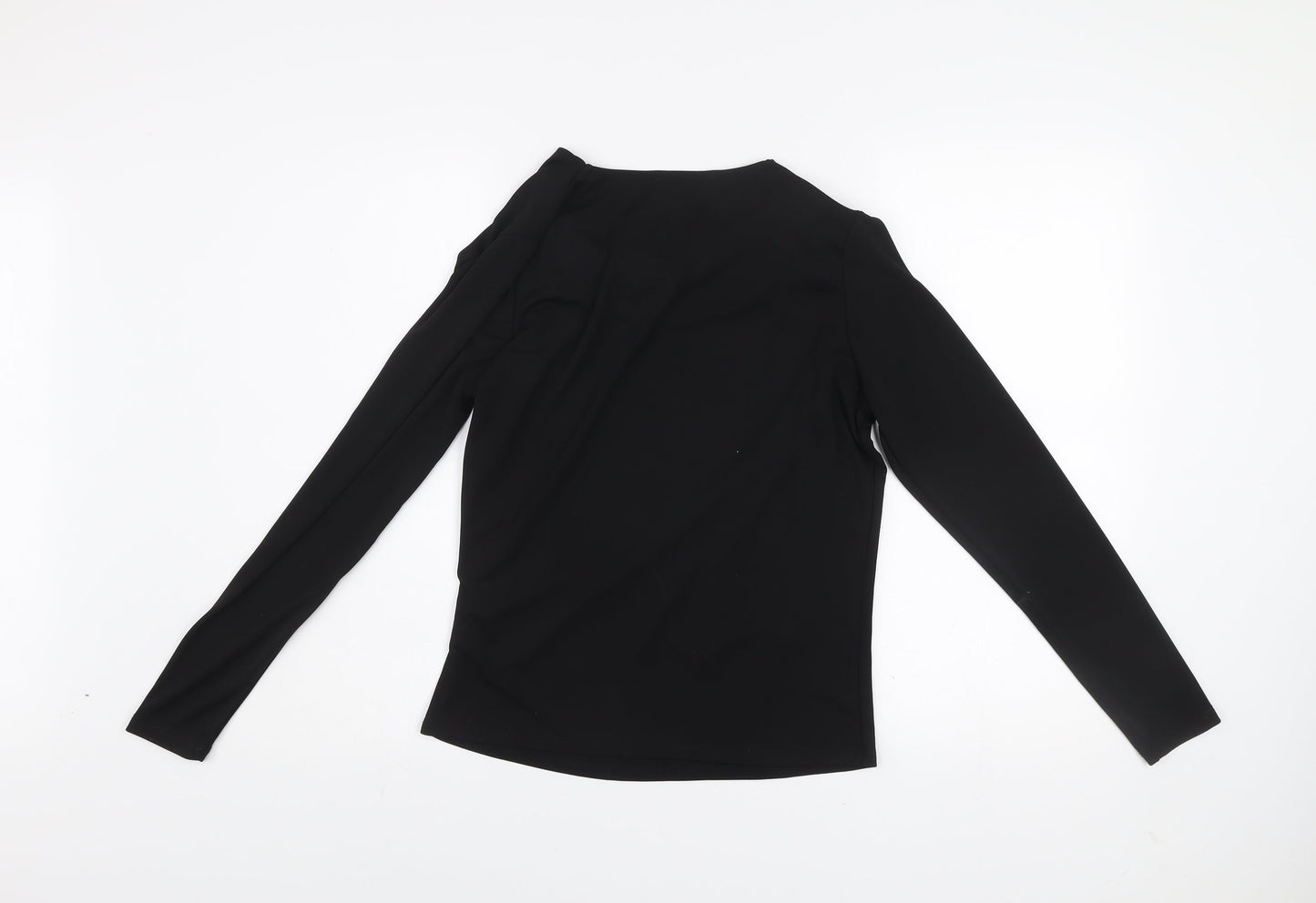 Gallery Women's Black Long Sleeve Polyester Blouse Size S