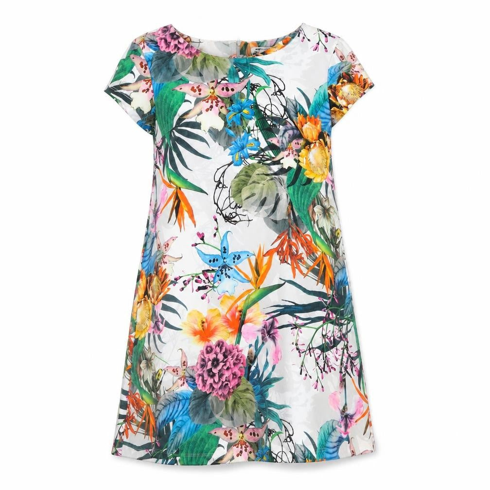 SUITEBLANCO Women's Multicoloured Size 12 Floral Shift Dress