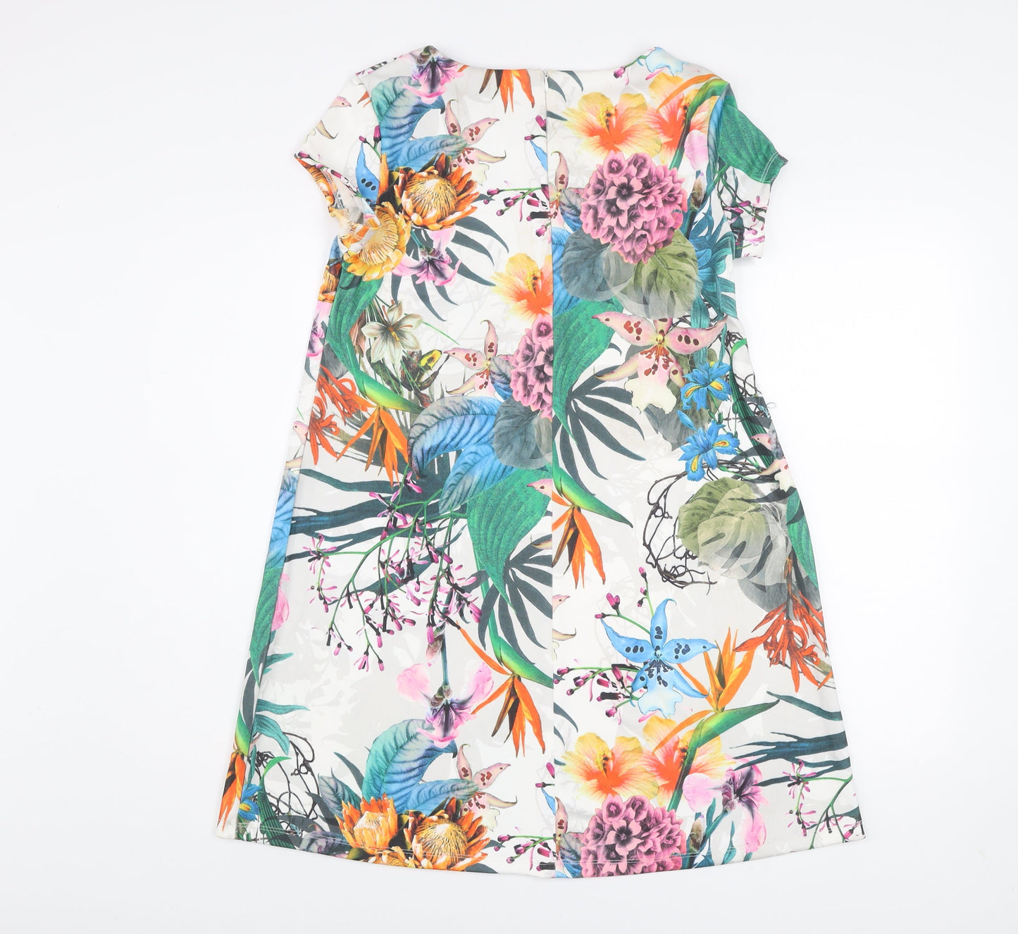 SUITEBLANCO Women's Multicoloured Size 12 Floral Shift Dress