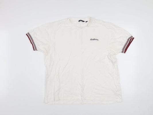 Ben Sherman Men's White XL Short Sleeve Cotton Crew Neck T-Shirt
