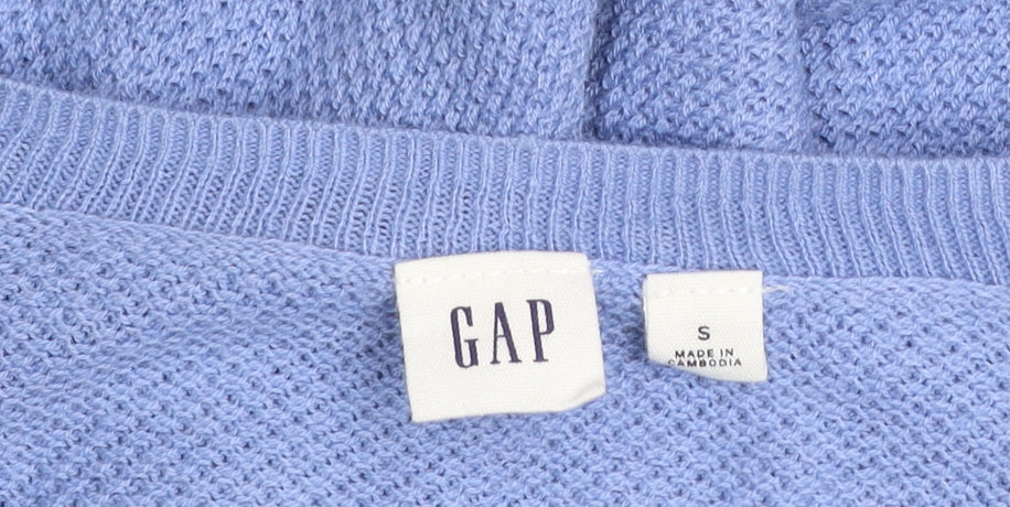 GAP Men's Blue Cotton Blend Crew Neck Pullover Jumper Size S